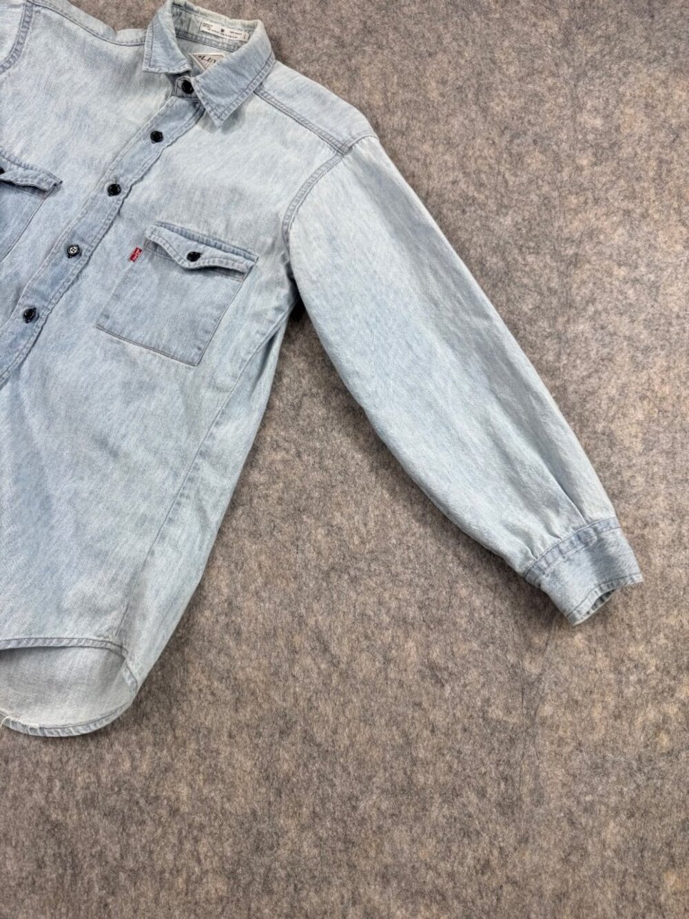 Vintage Levi’s Mens Denim Shirt Sz M Button Up Long Sleeve - Picture 4 of 10